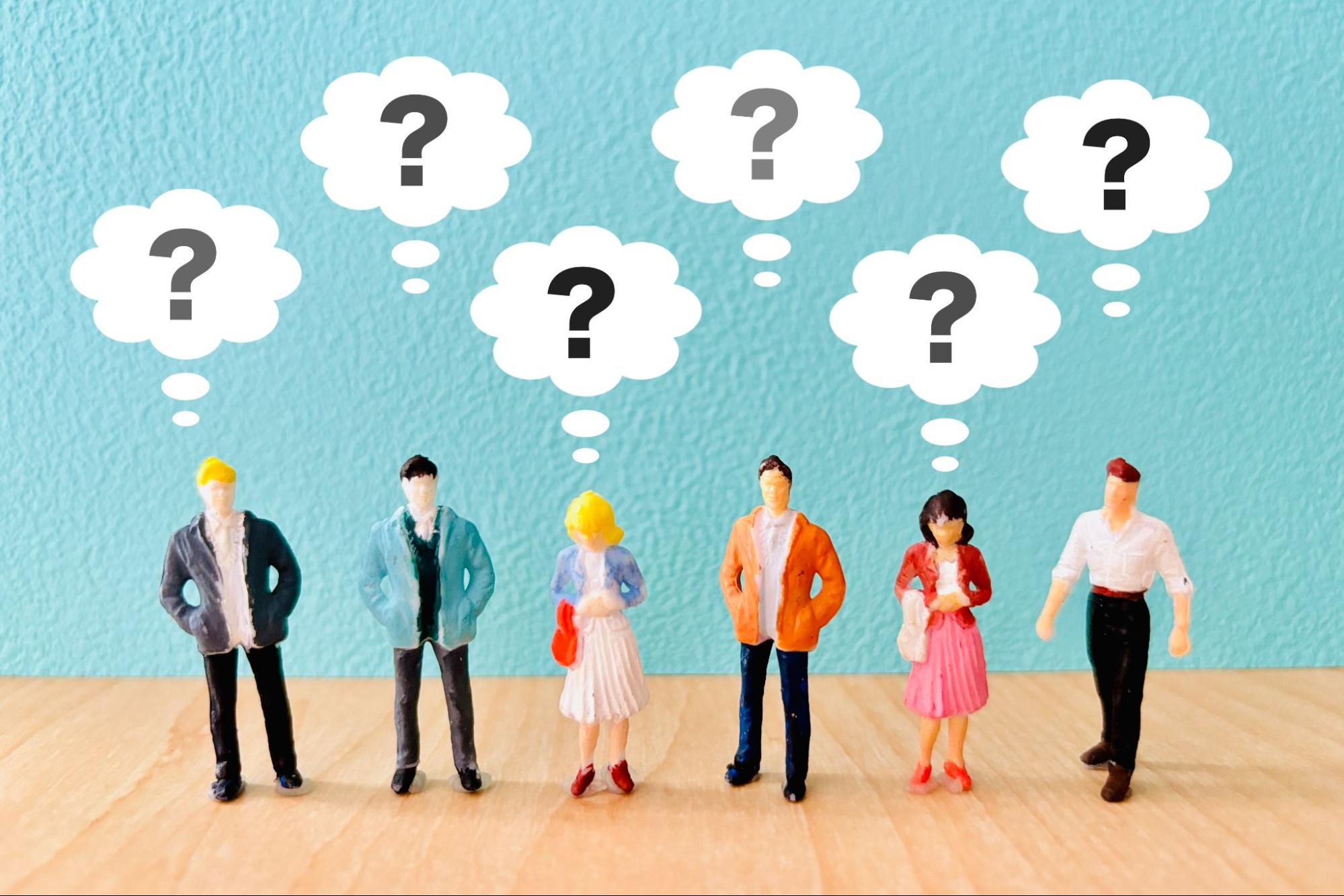 6人の悩んでいる人々