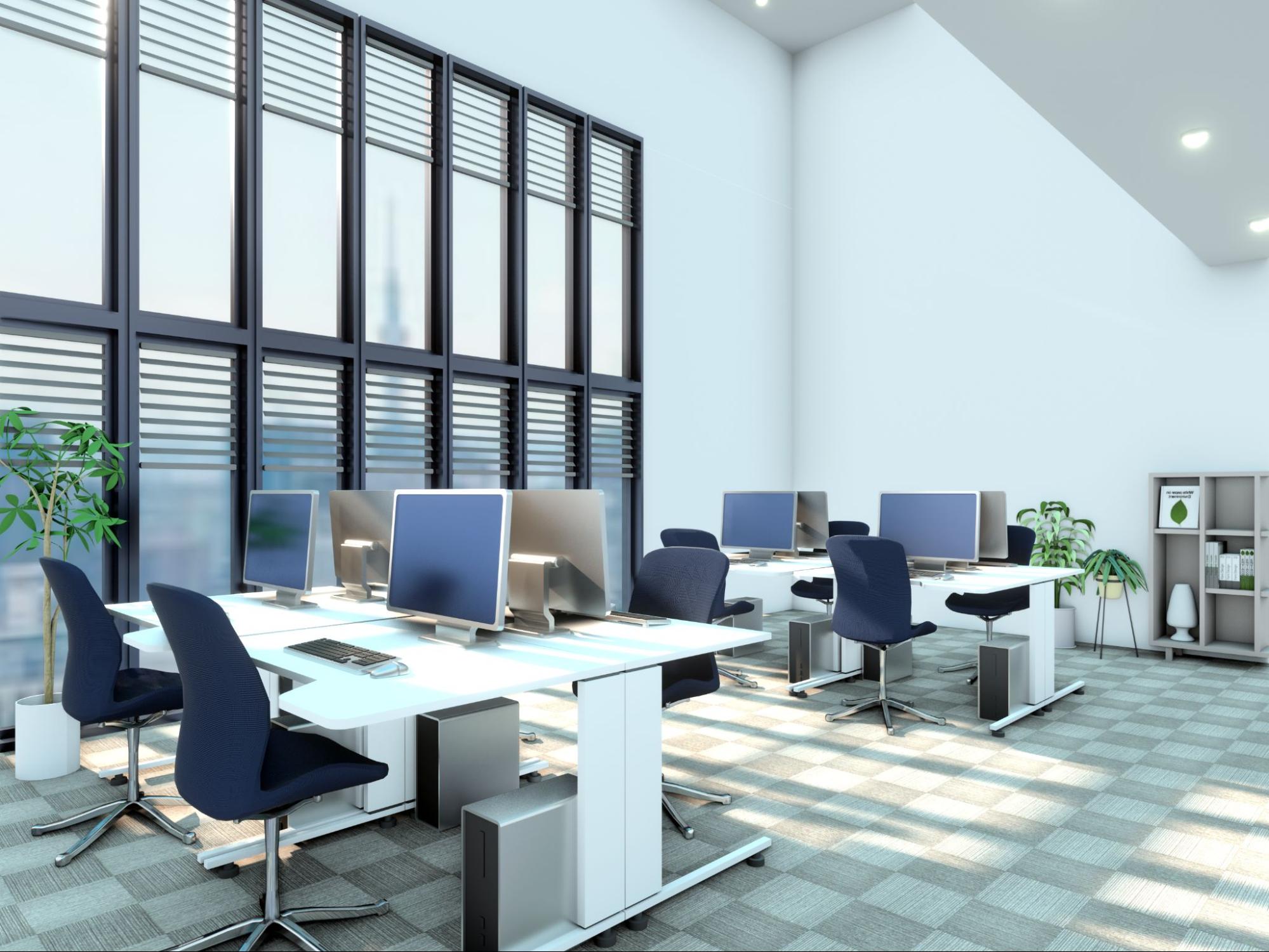 オフィス改善の成果が出ている綺麗で清潔感のあるオフィス